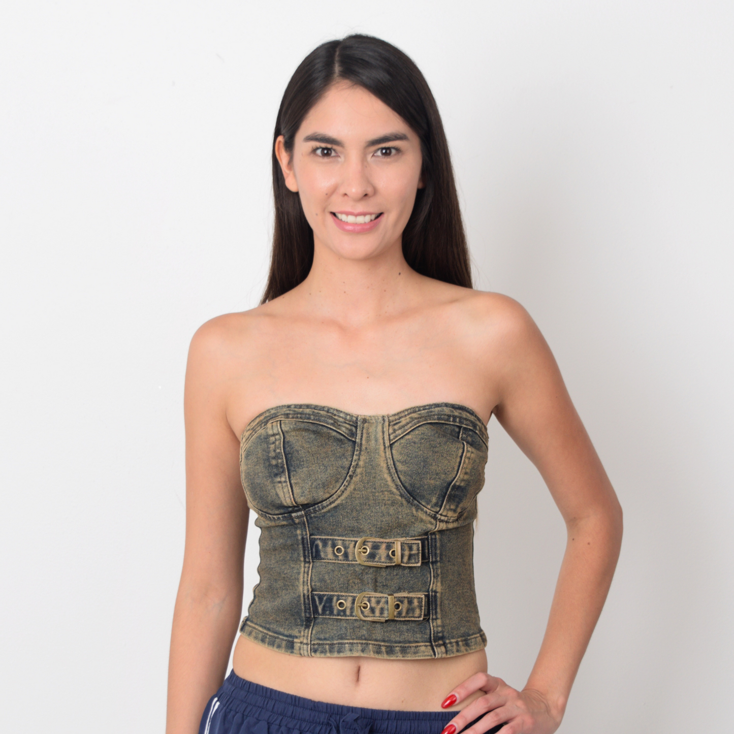 Ana Bustier Mezclilla