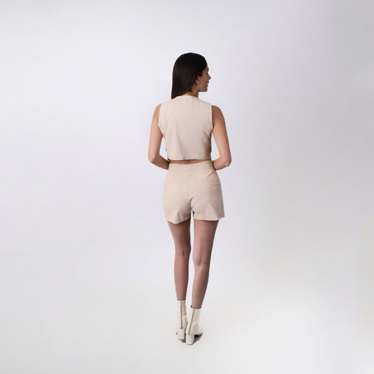 Safari Conjunto Mini Shorts y Chaleco